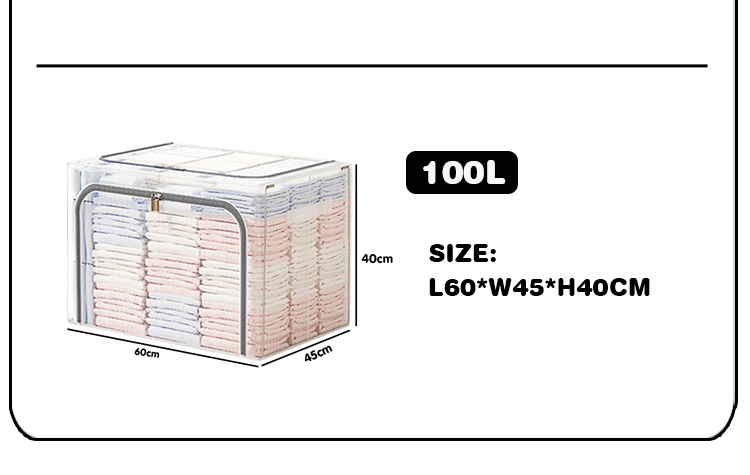 DR.STORAGE 24L/66L/100L Foldable Storage Box Organizer Kotak Baju ...