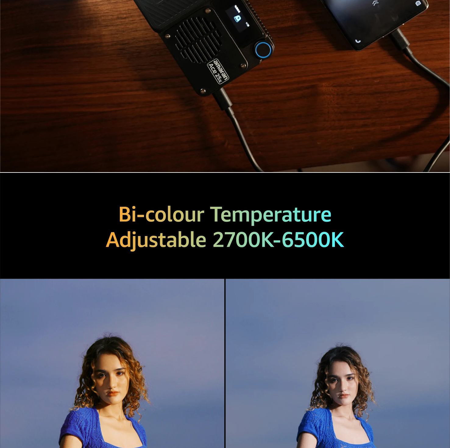 Aputure amaran Ace 25x Portable DualColor Mini Oncamera Light 2700