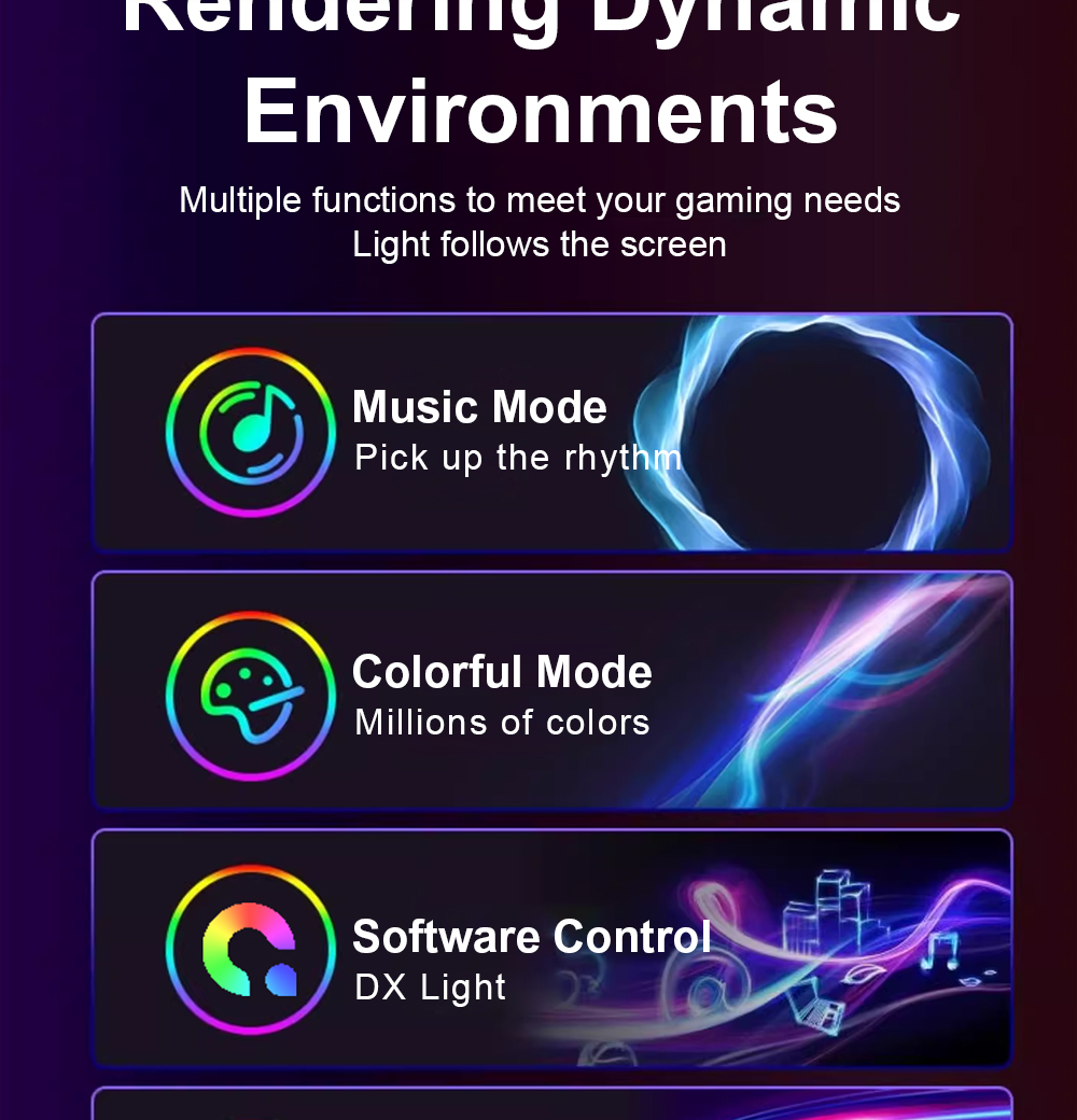 Immersion RGB Computer Screen Synchronization Light Strip, Dream Color ...