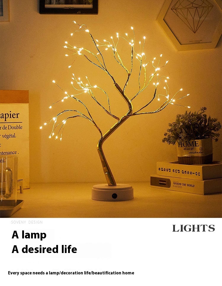 Desktop Bonsai Lamp Modeling Table Lamp Led Desktop Small Night Lamp