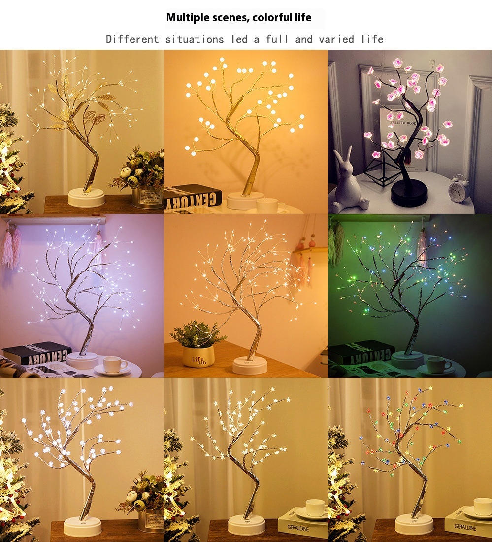 Desktop Bonsai Lamp Modeling Table Lamp Led Desktop Small Night Lamp