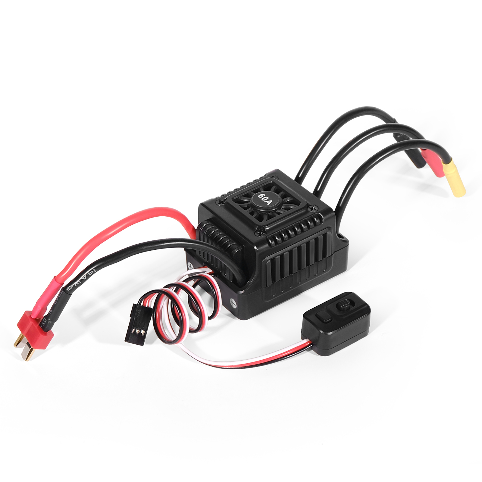 NEEBRC 60A RC ESC Waterproof Sensorless Brushless 2-3S ESC And T Plug ...
