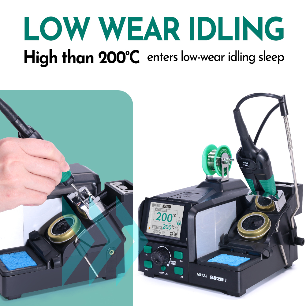 YIHUA 982D-I Precision Tweezers Soldering Iron Station for Microscope ...