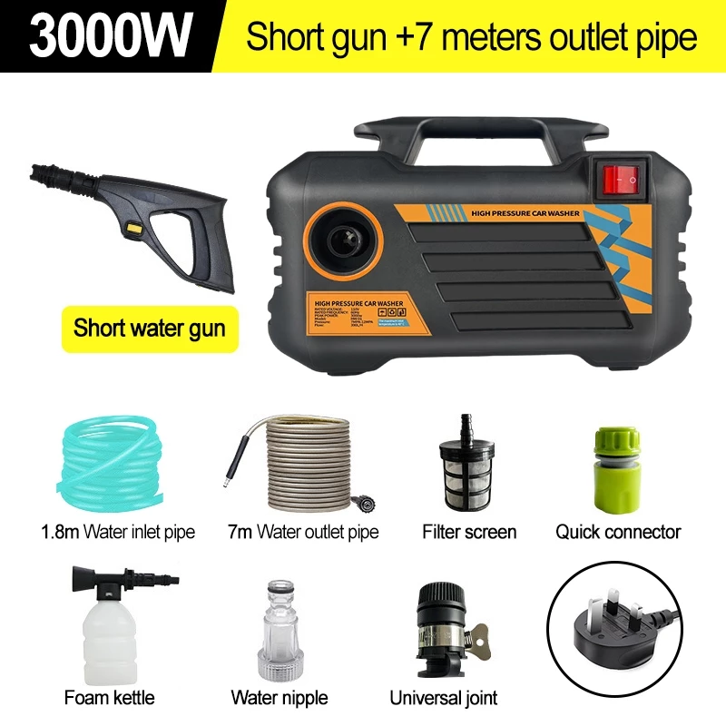 🔥MY Stock🔥3000W High Pressure Water Jet Car Wash Home Cleaner Spray Car ...