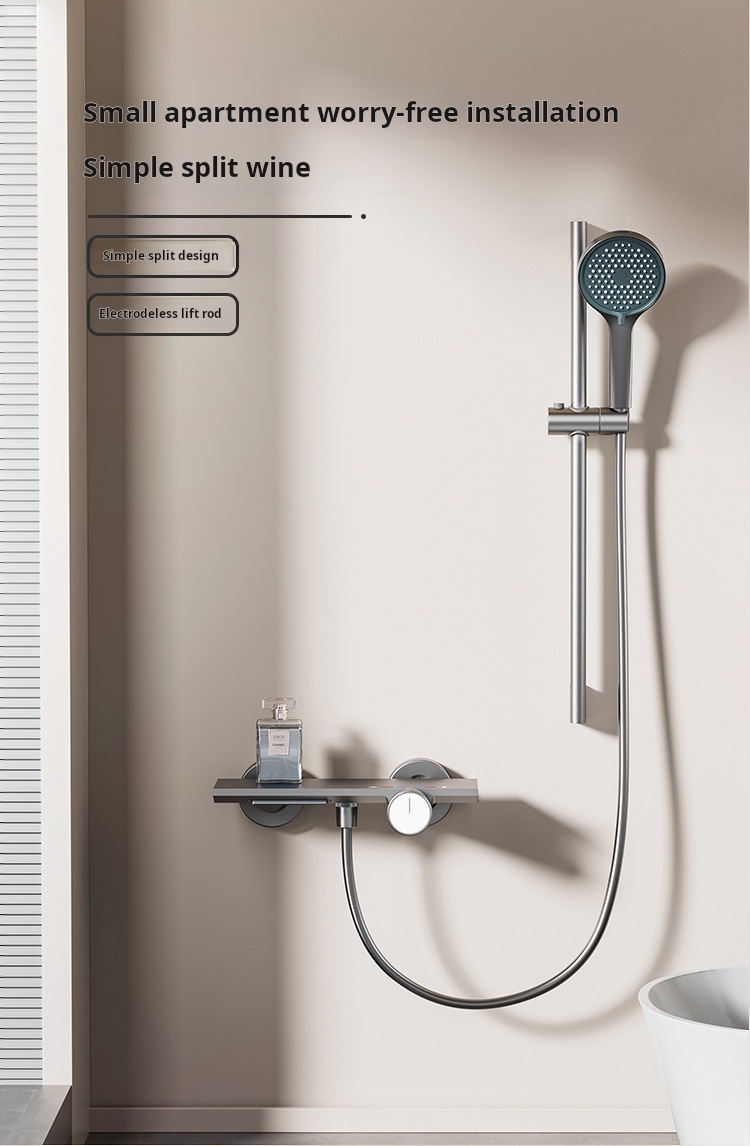 Shower set without top spray small apartment minimalist shower bathroom