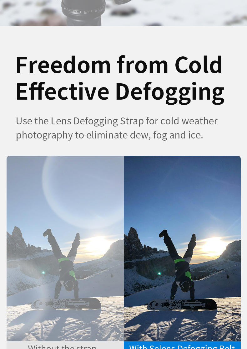 Selens Camera Lens Defogging Strap Night Shooting Cold Proof Telescope ...
