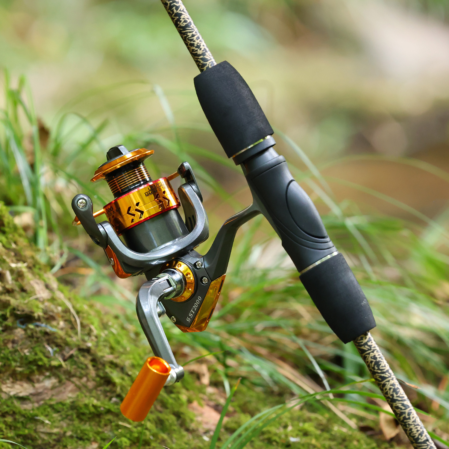 Joran Pancing Set Spinning Fishing Rod Carbon 180m 5-10LB and Spinning ...