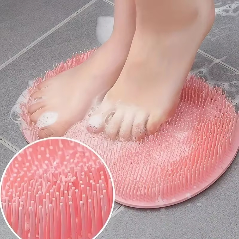 Silicone Exfoliating Shower Massage Scraper Non-Slip Bath Scrub Pad ...