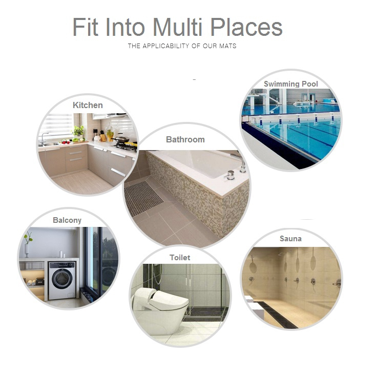 Anti Slip Splicing PVC Floor Mats shower restaurant swimming pool