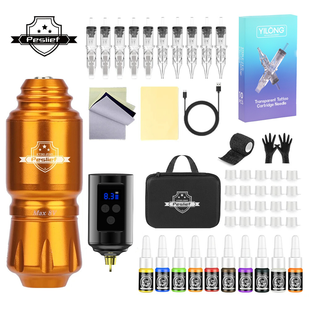 YILONG【2024 New Upgrade Kit】Tattoo machine, cordless tattoo pen, Japan