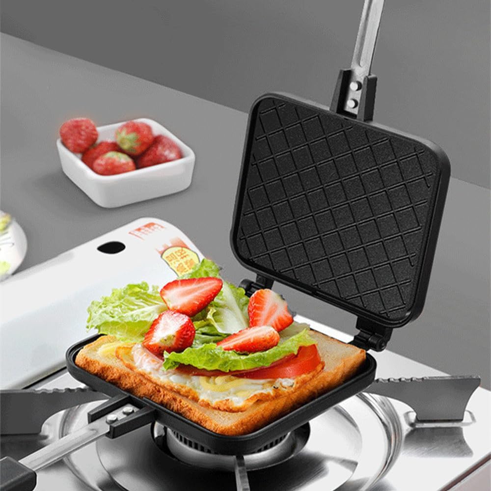 【Ready Stock】Hot Sandwich Maker Non-stick Grilled Panini Maker Pan with ...
