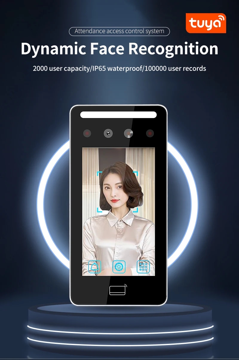5-inch Outdoor Tuya Smart Wifi Dynamic Face Recognition Access Control ...