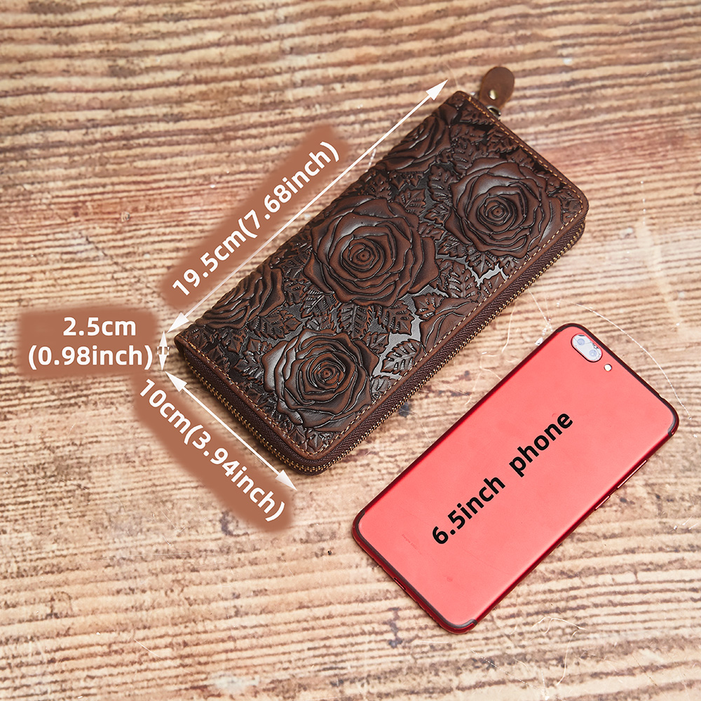 Buy XAFITI Men's Clutch Bag Men's Clutch Bag Genuine Leather Woven Wallet Men Brown 4403637