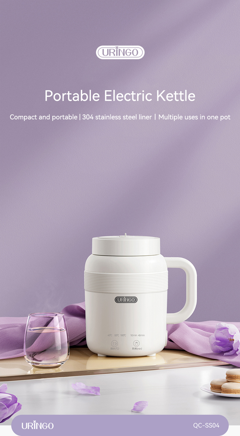 URINGO Portable Electric Kettle Mini Size Portable To Travel Global Use ...
