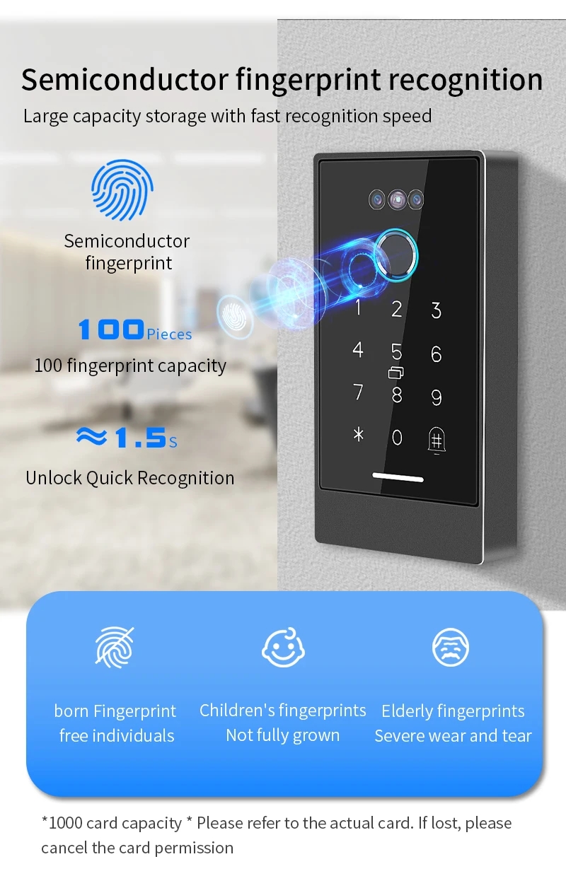 TTLOCK Biometric Time Attendance System Fingerprint Scanner Facial ...