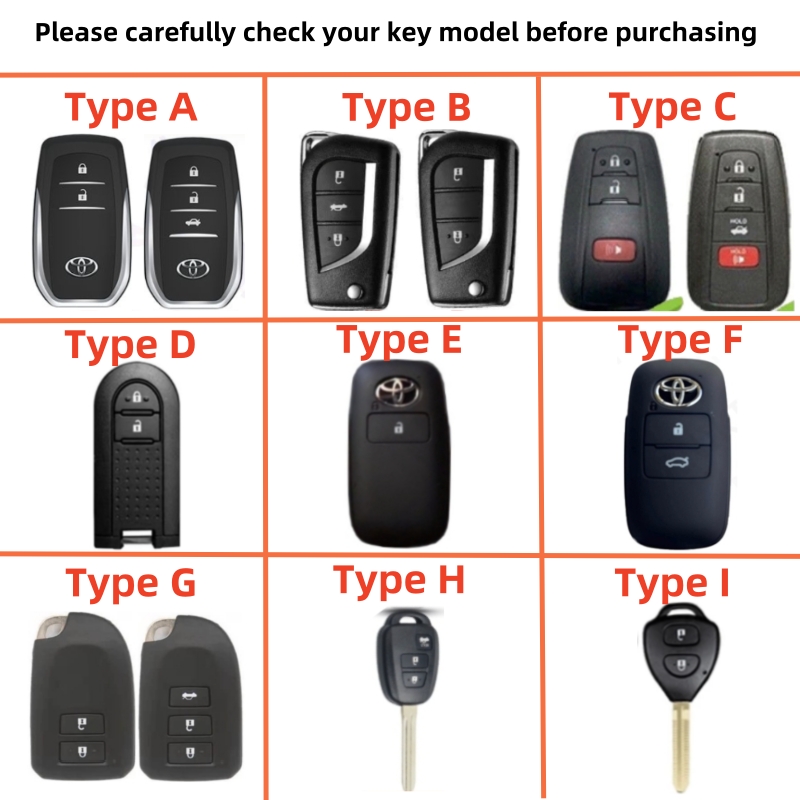 Toyota Key Cover Toyota Keychain Yaris Camry Corolla Vios Wigo Hiace ...