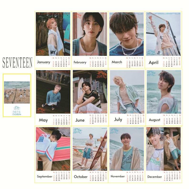 KPOP 2025 Desk Calendar BTS BLACKPINK Stray Kids BINI ATEEZ SEVENTEEN