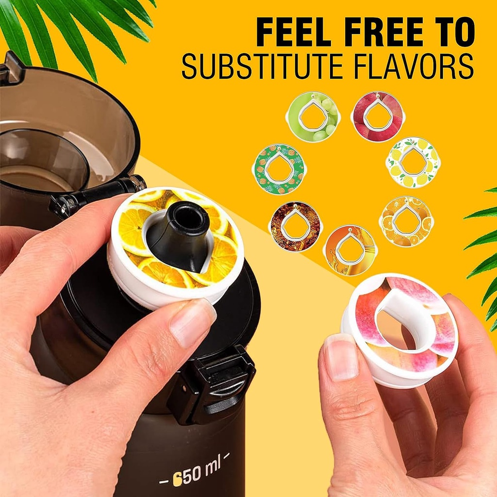 🚚Fast ship FREE FLAVOR 650ML Fruit Flavour Fragrance Water Bottle Straw