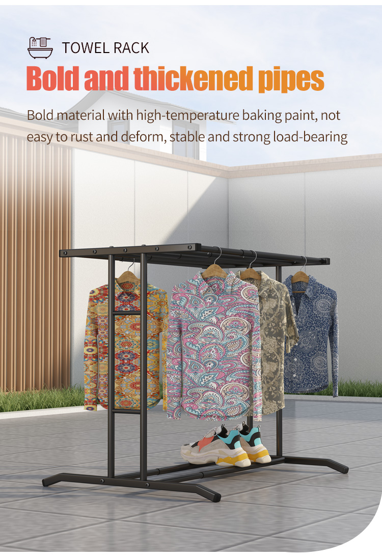 [Malaysia Spot]clothes rack/hanger sejadah/Adjustable towel rack ...
