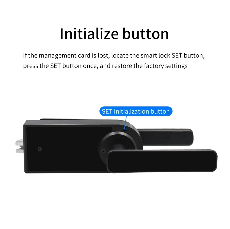 TTLOCK Smart Handle Lock For Single Open Partition Glass Door With ...