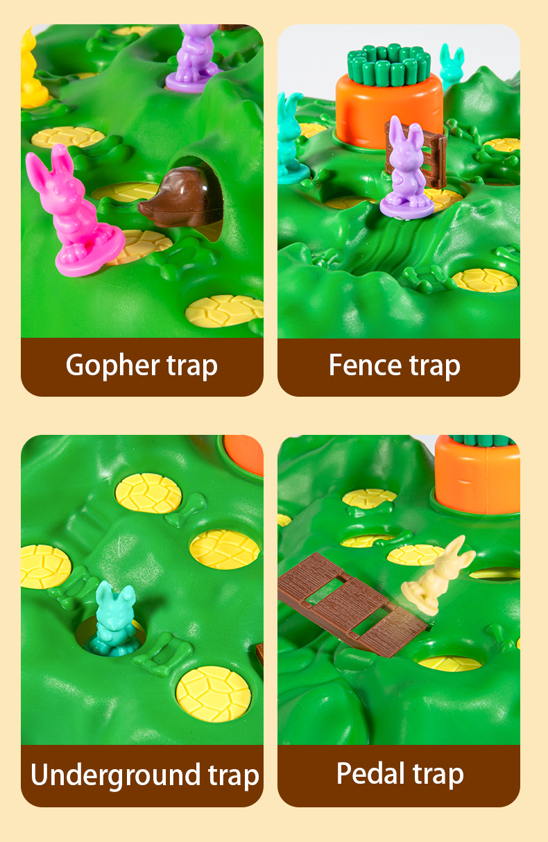 TEMI Funny Bunny Trap Board Games Puzzle Interactive Early Learning ...