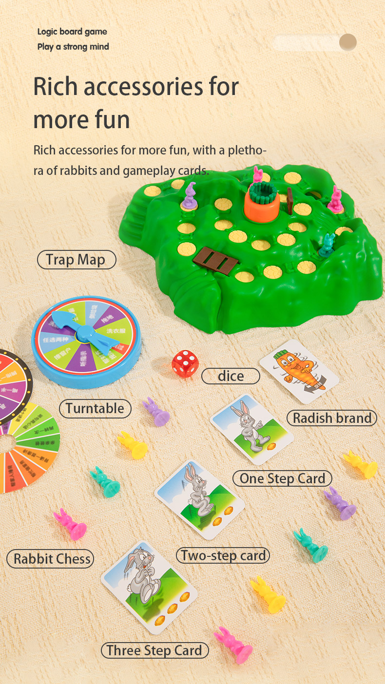TEMI Funny Bunny Trap Board Games Puzzle Interactive Early Learning ...