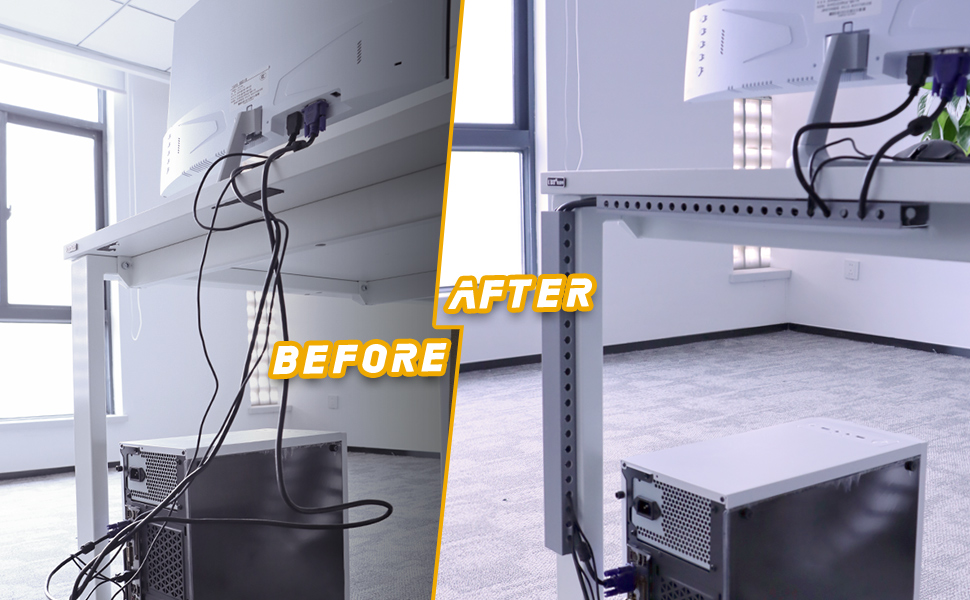 【Ready Stock】Cable Management Raceway for Desk, Open Slot Wiring ...