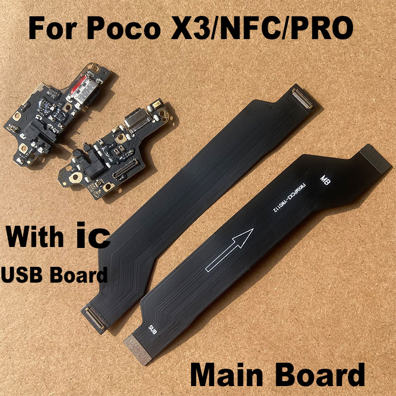 Xiaomi Poco X3 / Poco X3 NFC / Poco X3 Pro Charging Board USB Port Plug In Pin Mic Ribbon For