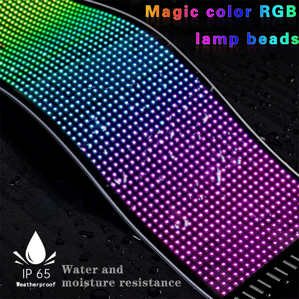 5V USB RGB LED Matrix Pixel Panel LED Car and Shop Sign Animation DIY ...