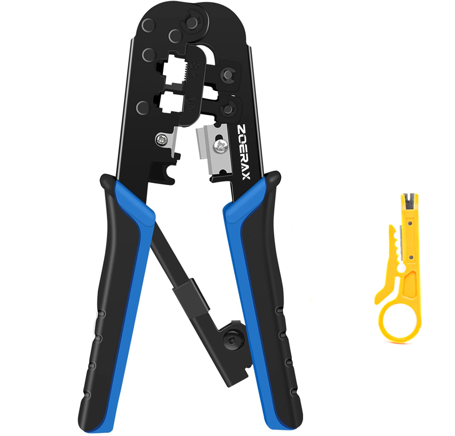 ZOERAX RJ45 Ethernet Crimping Tool Kit with Cable Tester, 1PCS Wire ...