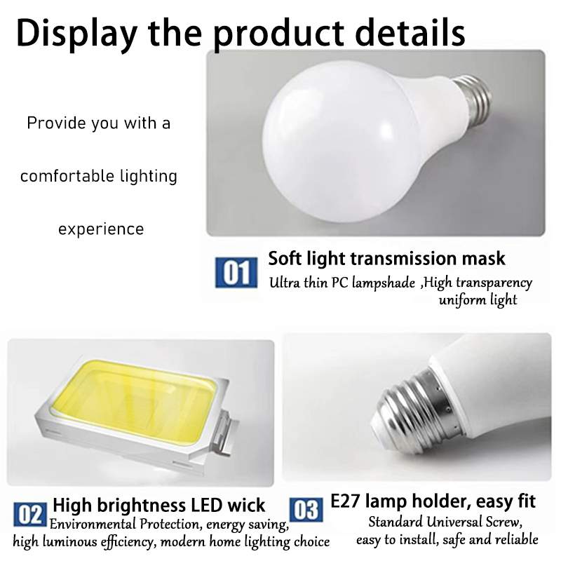 E27 LED Bulb 5W/9W/15W/18W/25W High Quality Energy Saving High ...