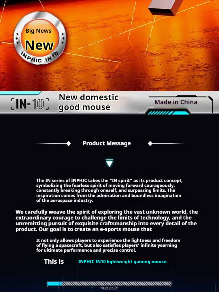INPHIC IN10 three mode wireless game mouse, PAW3395, 8K return rate ...