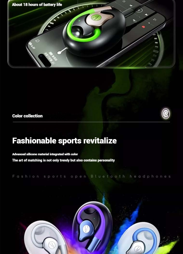 SABBAT Q12 Open Bluetooth headset Hanging ear type earless New sports ...