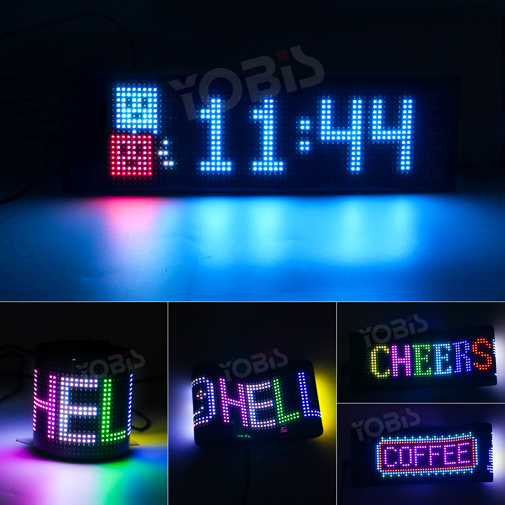 Car LED Soft Screen Multilingual APP Programmable DIY Scrolling ...