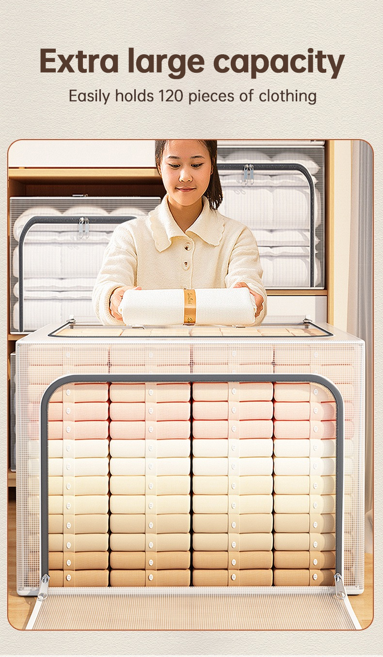24l 66l 110l Waterproof Transparent Storage Bins Stackable Foldable