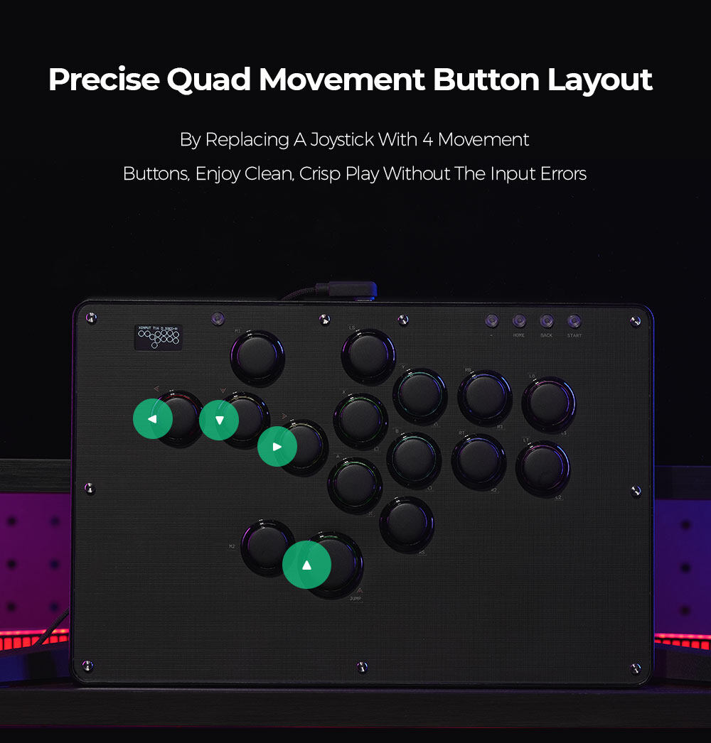Haute42 FightStick Joystick Arcade Hitbox Button Rim Leverless ...