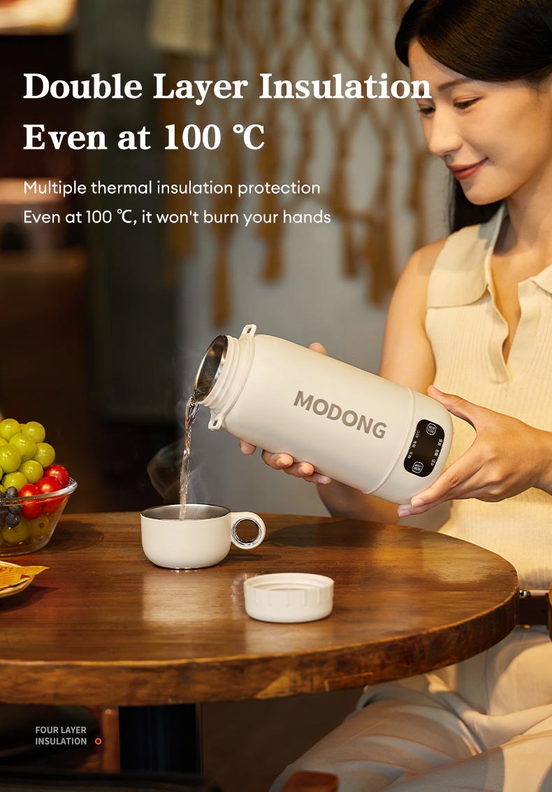 MODONG 1000ML Car Thermostatic Kettle 316 Stainless Steel Portable ...