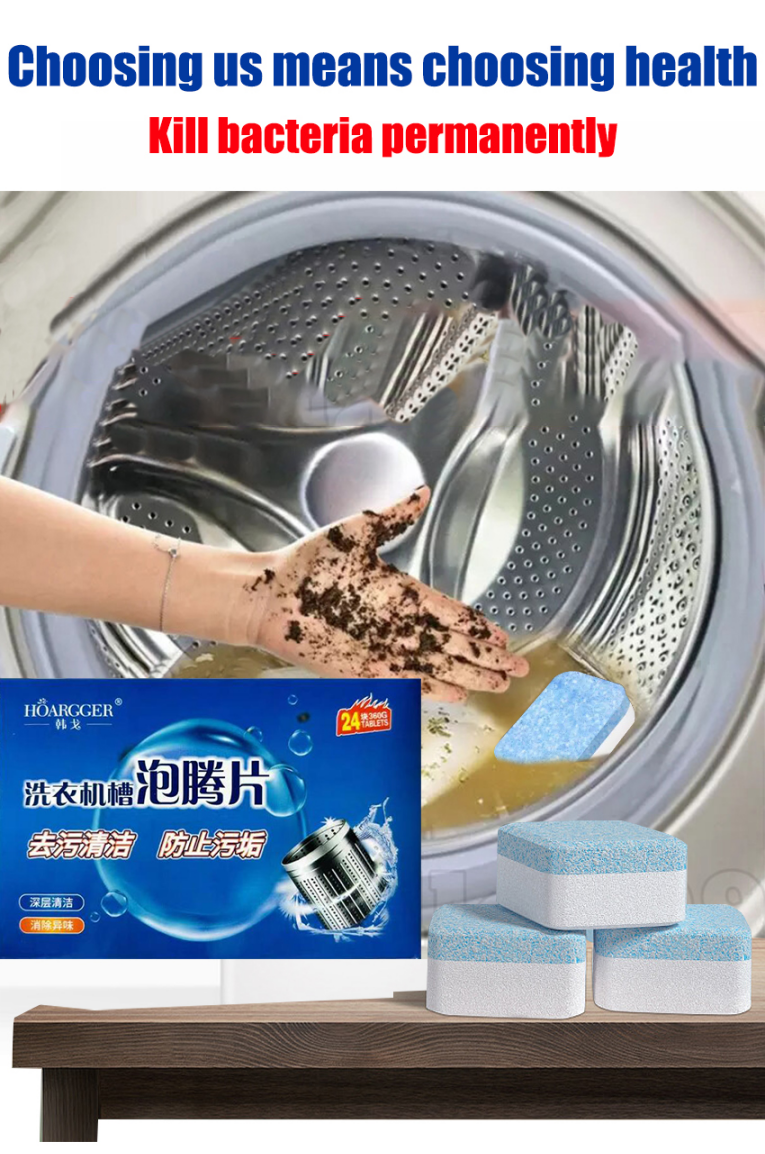 Removes 10 years of dirt Washing machine cleaner 24PCS 洗衣机爆氧粉sabun cuci