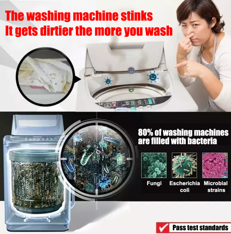 Removes 10 years of dirt Washing machine cleaner 24PCS 洗衣机爆氧粉sabun cuci