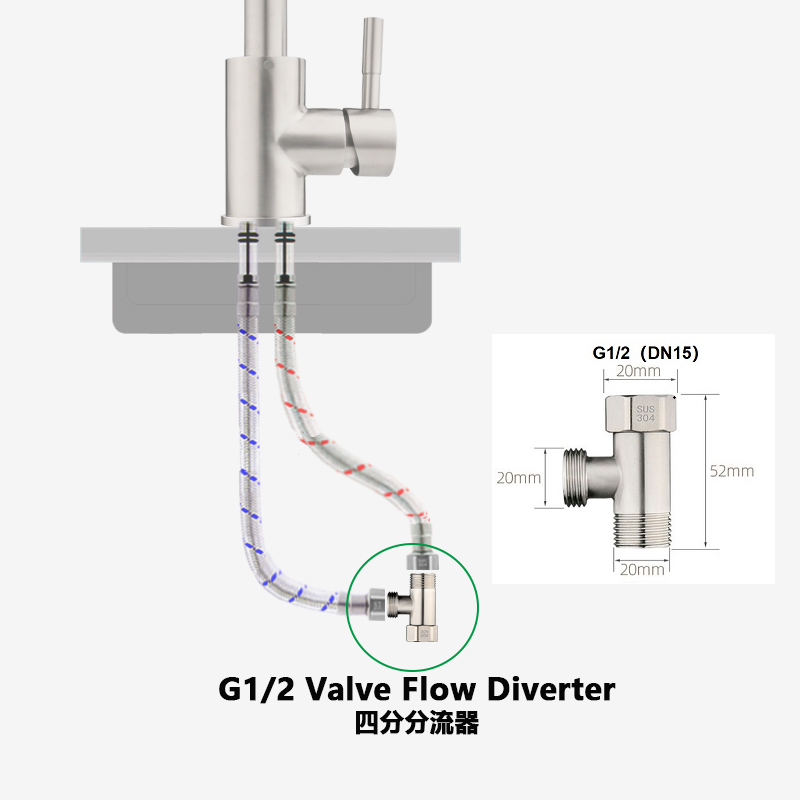 SHUISHA Hot and Cold Faucet Change to Single Cold Convertor Adapter ...