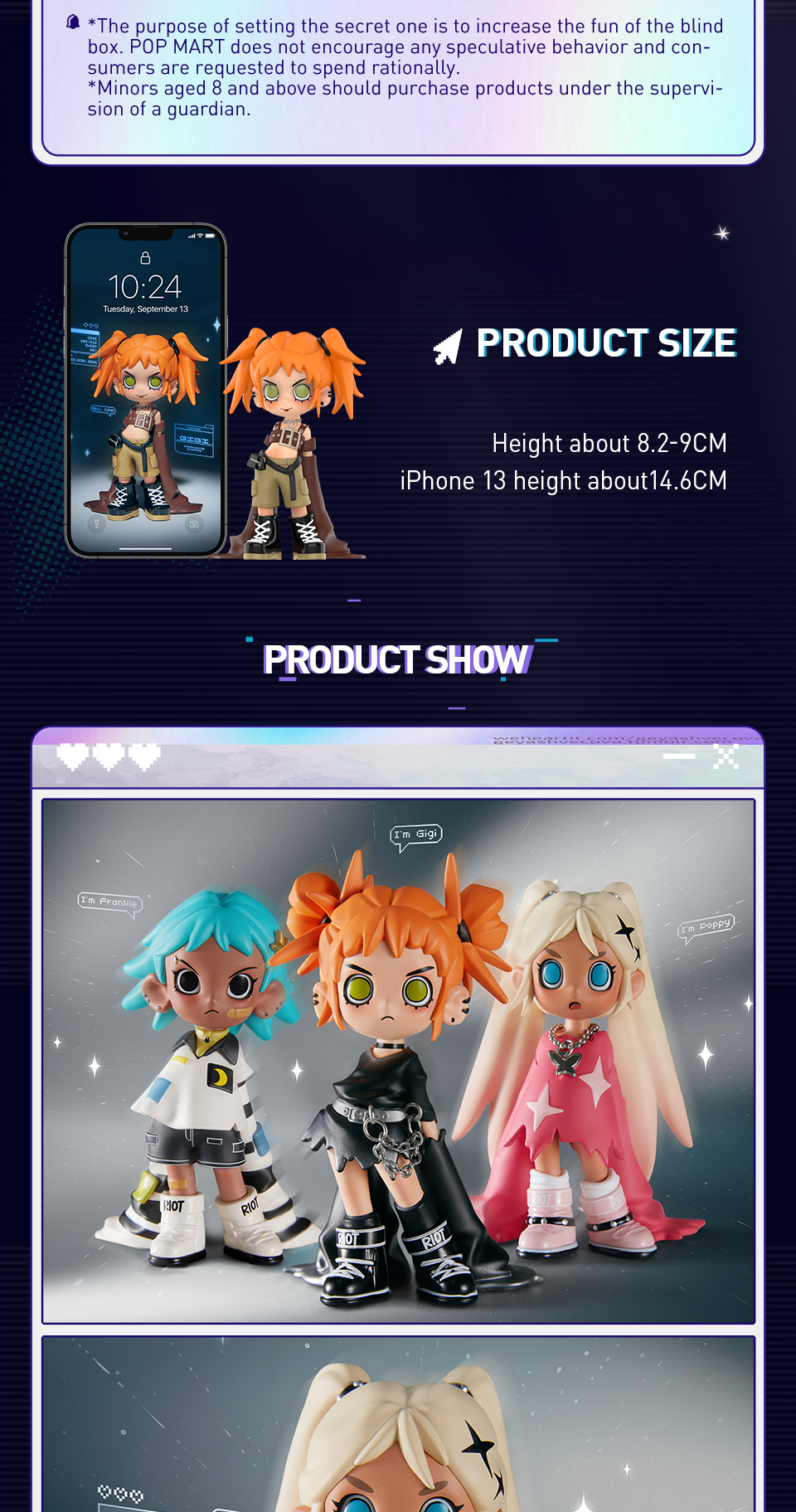 POP MART Lil Peach Riot Loading! Series Figures Blind Box Action Toys ...