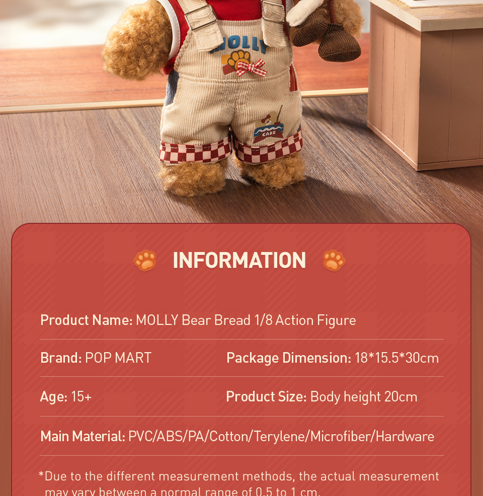 POP MART MOLLY Bear Bread 1/8 Action Figure | Shopee Malaysia