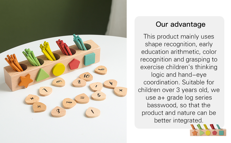 Montessori Toys Kids Number Counting Sticks Teaching Aids Math ...