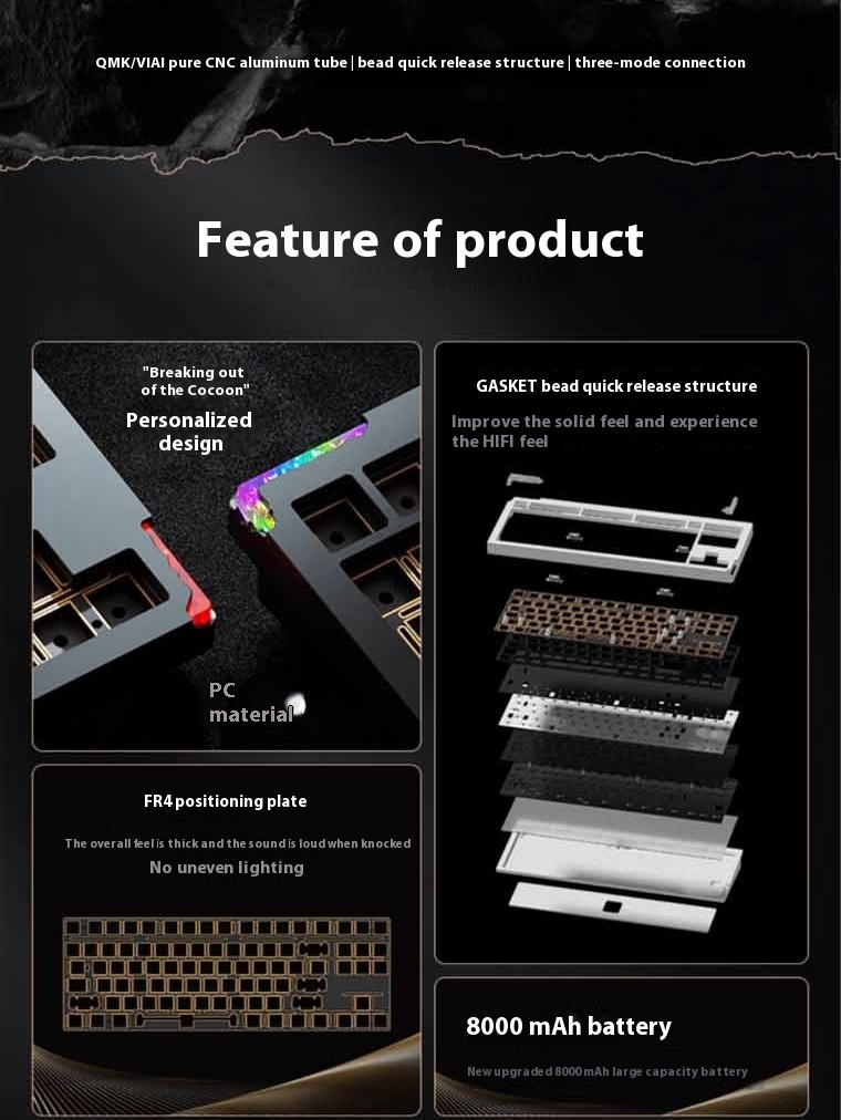 View of WEIKAV STARS80 V2 three mode customized aluminum alloy mechanical ...