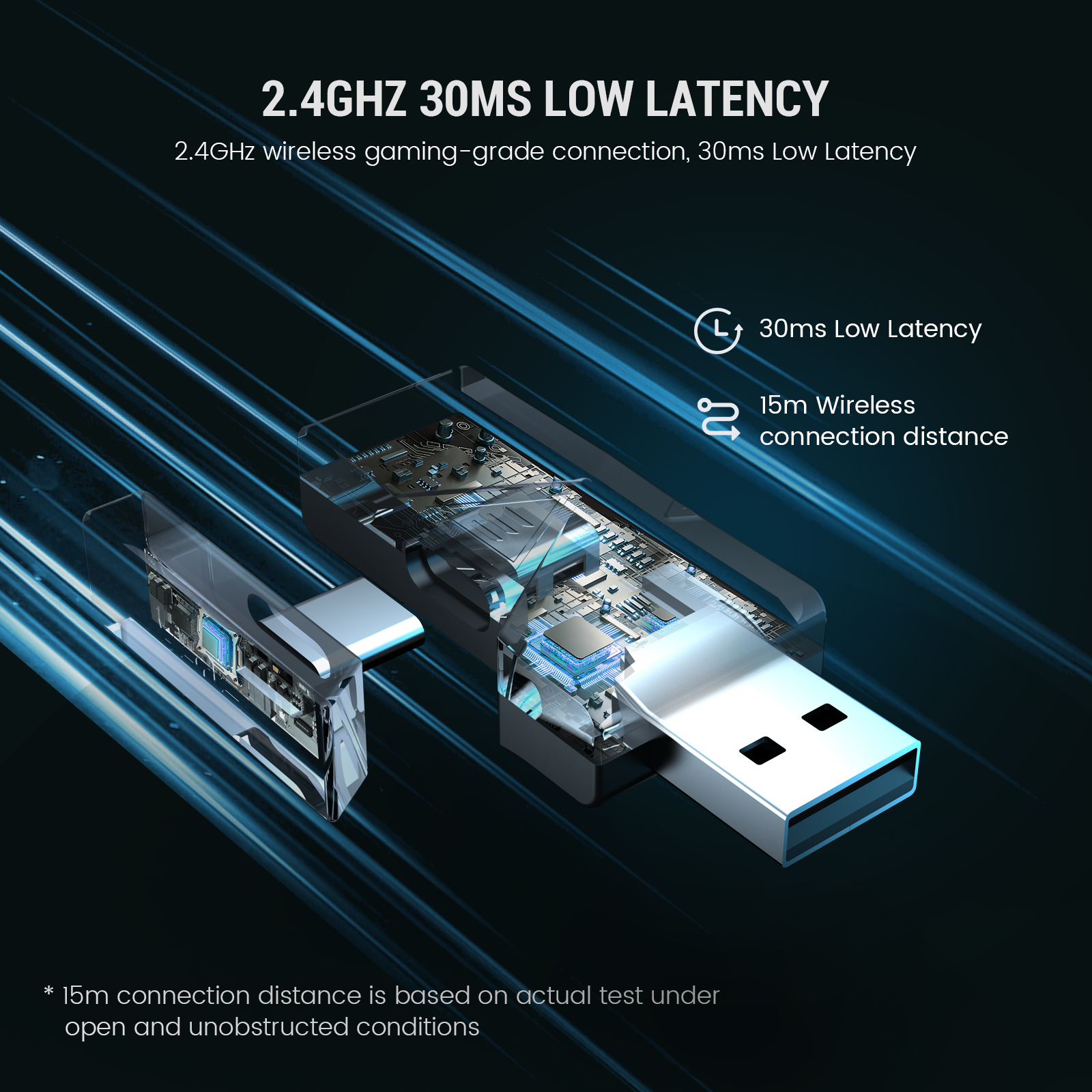 EKSA E5000 BT PC 2.4GHz Wireless Headphones Bluetooth Gaming Headset