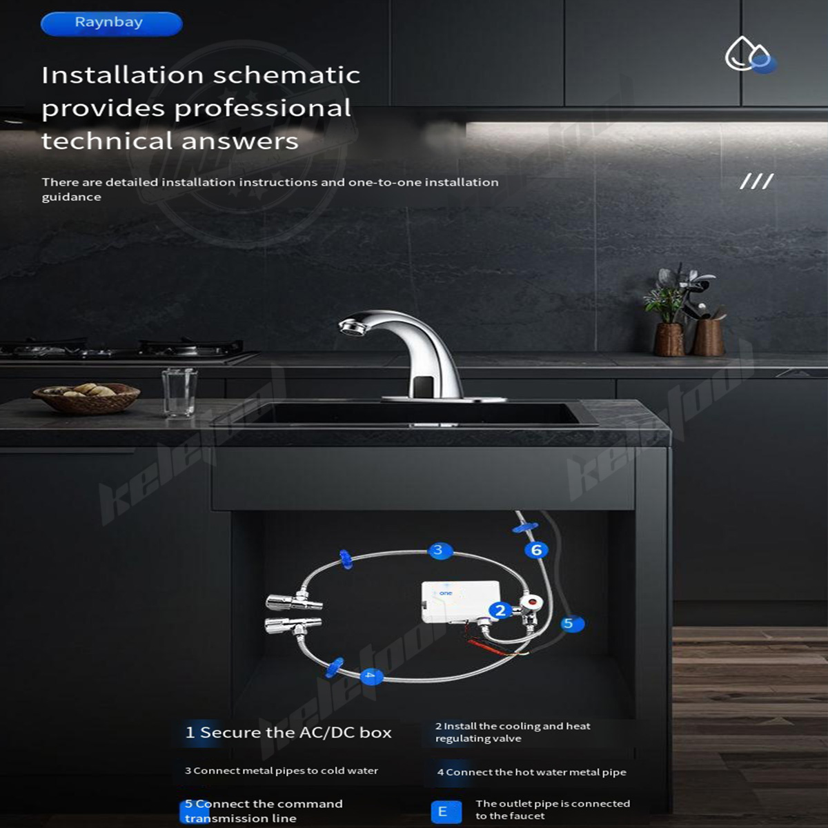 Alloy Automatic Infrared Smart Sensor Bathroom Basin Faucet Intelligent ...