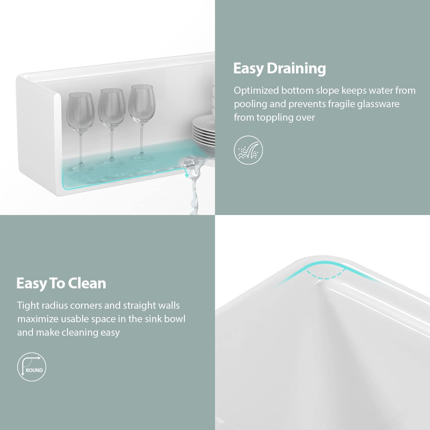 33 Inch White Farmhouse Sink Workstation Apron Front Sink Farm Kitchen