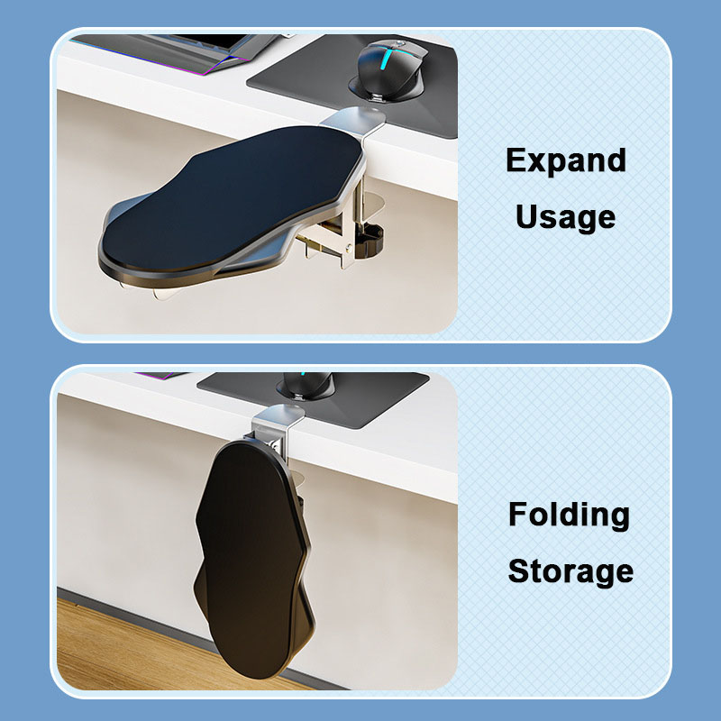 *Rotating* Computer Arm Rest Adjustable PC Wrist Rest Extender Desk ...