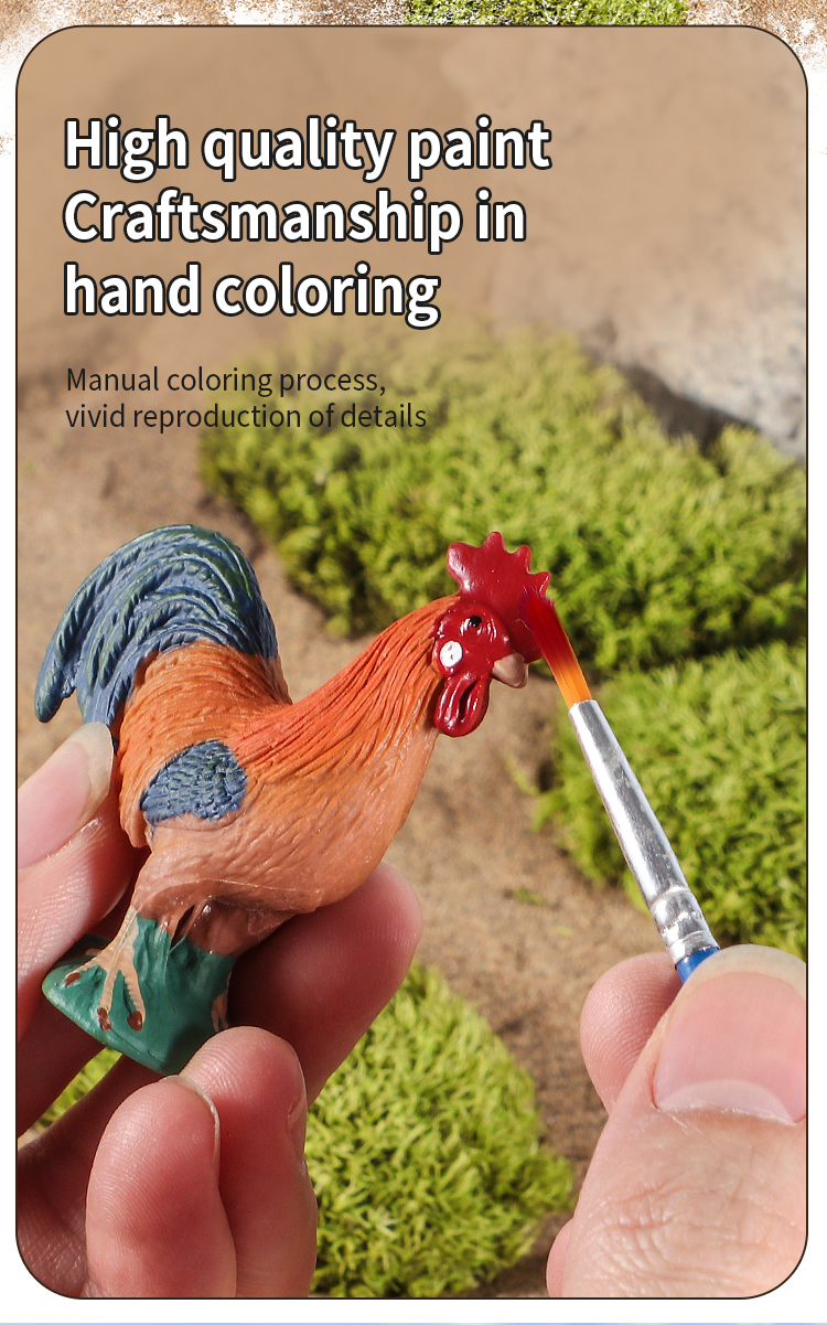 Simulated Farm Turkey Chicken Animal Toy Statue Realistic Chicken Farm ...