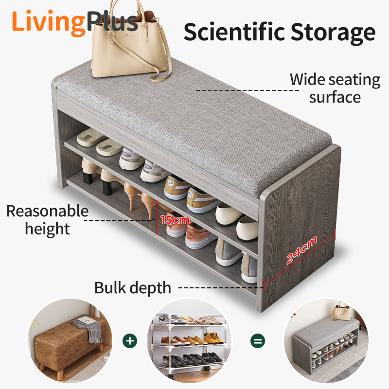 Shoe Cabinet with Cushion Shoe Changing Stool Shoe Rack with Seat Shoe ...